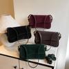 Minimalist Fashion Velvet Shoulder Bag Autumn New Beautiful Displacement for Work Versatile Practical Crossbody Bags