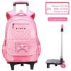 Корейский рюкзак на колесиках для девочек начальной школы, 1-3 и 5-6 классы, возраст 6-12 лет