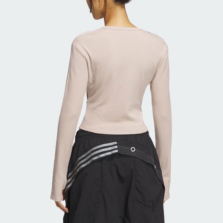 Adidas Originals Trefoil Corset Long Sleeve Tee Women Tops Miracle-Grey-Brown IX1911