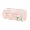 Gingham Check Pencil Case Pastel Color Pencil Pouch Portable Stationery Storage Bag  Back To School