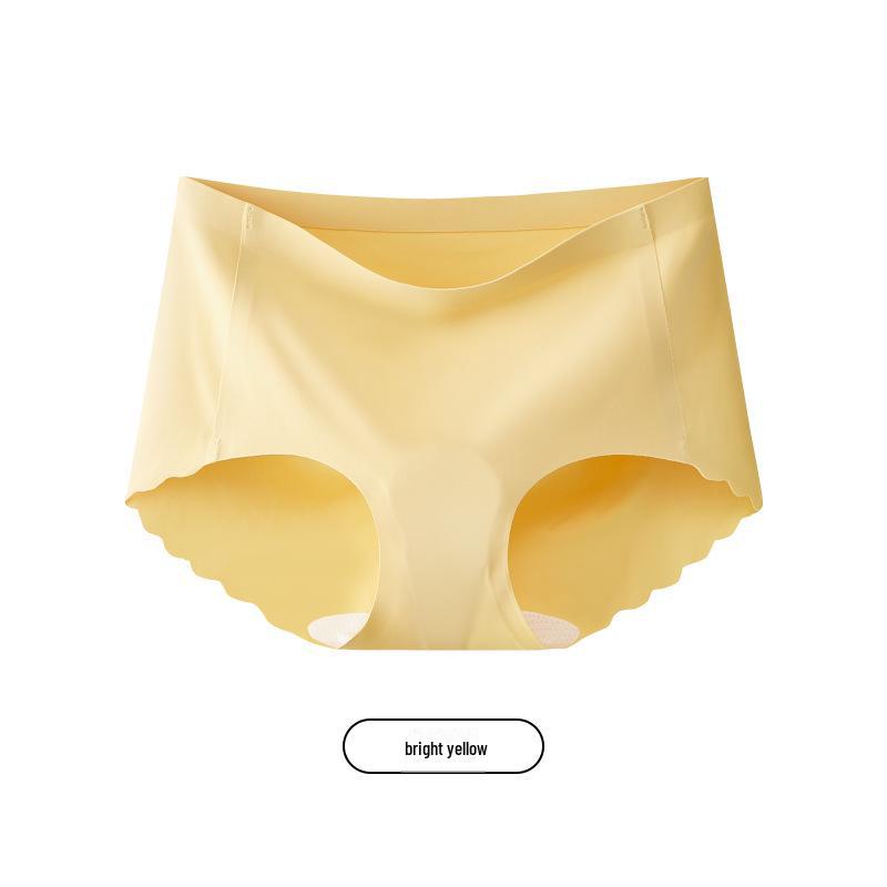 "Summer Ice Silk Seamless Anti-Awkward 7A Latex Antibacterial Sports Yoga Briefs for Women"