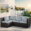 Waterproof Stretch Outdoor Sofa Covers Cushion Tropical Leaf Print Patio Furniture Protector Sectional Sofa Sets Slipcovers