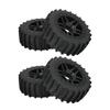 4pcs RC Rubber Tire Universal Upgrade Parts Off Road Truck Hub Wheel for ARRMA 1 7 1 8 1 10 RC Car