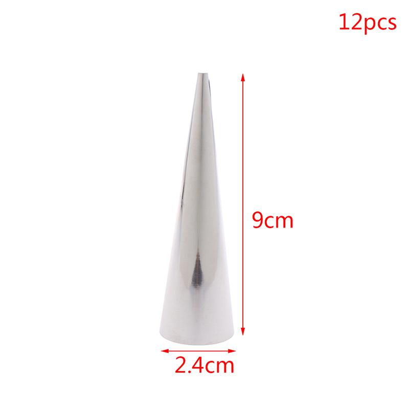 12 шт. конические трубки, круассаны, конус, рог, спираль, стальной рулет, формы для хлеба с кремом