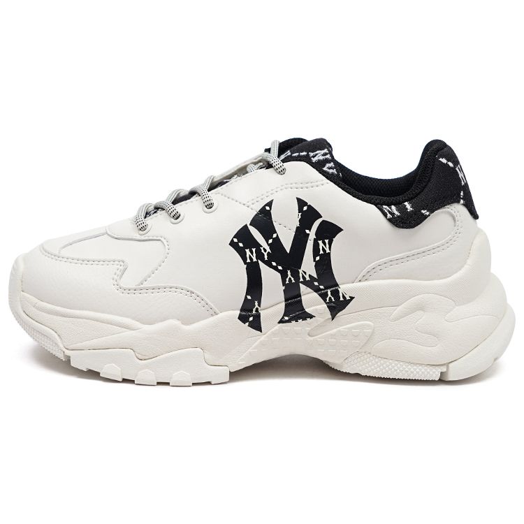 MLB Big Ball Chunky Dia Монограмма Синтетическая кожа Винтажный принт Износостойкие Увеличенная высота Низкие кеды Папины кроссовки Унисекс кроссовки 3ASHCDM2N-50BKS