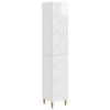 Cabinet Set 2 pcs High Gloss White Wood Based Panel