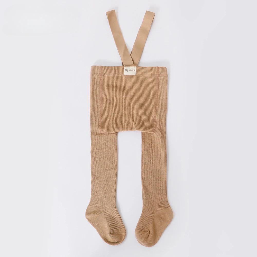 Baby Girl Boy Stocking 0-3Y Infant Toddler Knit Tights Newborn Suspender Tights Pantyhose Solid High Waist Overall Legging