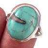 Natural Tibetan Turquoise Gemstone Handmade 925 Sterling Silver Ring Size 9 B4t47