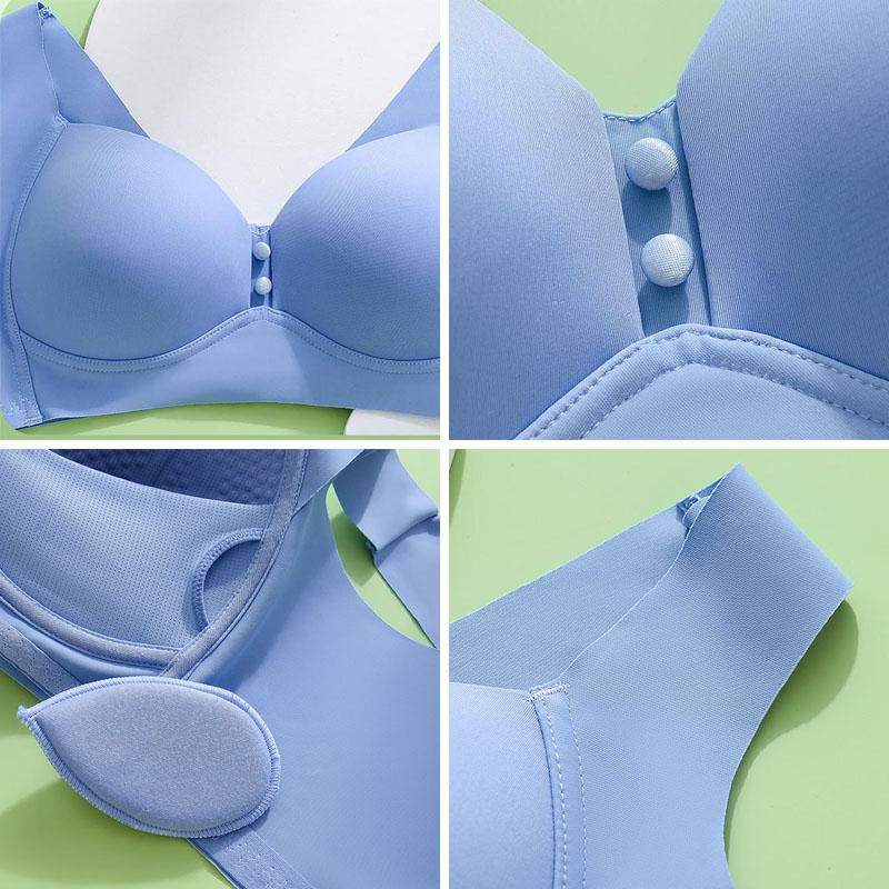 Seamless Bra Women's Large and Thin Underwear Full Cup Without Steel Ring Gathered Bra Solid Casual Bra Traceless Bra