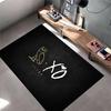 Golden Owl and XO Logo Design Rug, Non-slip Rug Suitable for Living Room and Bedroom Sofas.