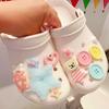 Shoe Charm DIY Pins Cute Pink Bear Buttons Decoration Buckle for Hole Shoes Charms Set Accessories Kids Boy Girls Gift
