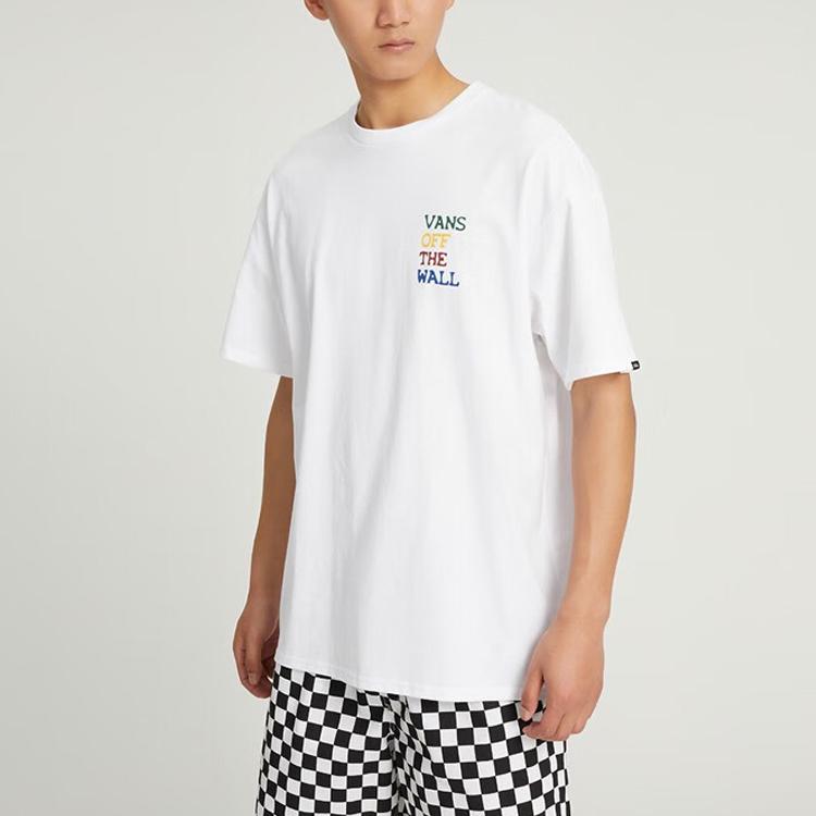 Vans Футболка мужская с принтом мишени для дартса SS Белая с круглым вырезом Умеренный прямой крой VN0008Z9WHT