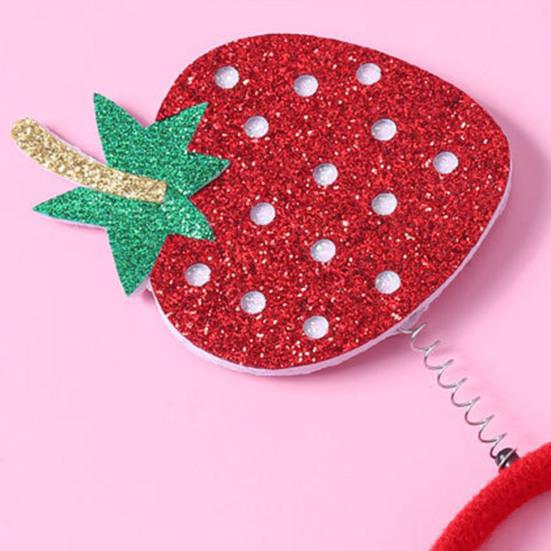 4Pcs Fruit Decor Headbands Cartoon Watermelon Cherry Strawberry Headpiece Spring Design Hair Hoop Headdress