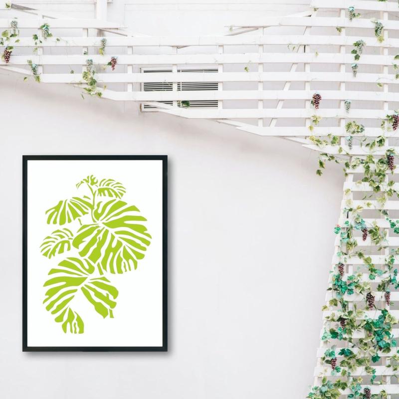 Многоразовые трафареты для рисования растений Винтажные цветочные листья DIY Шаблоны для искусства и ремесел на дереве, обоях, картоне, холсте, двери 9X