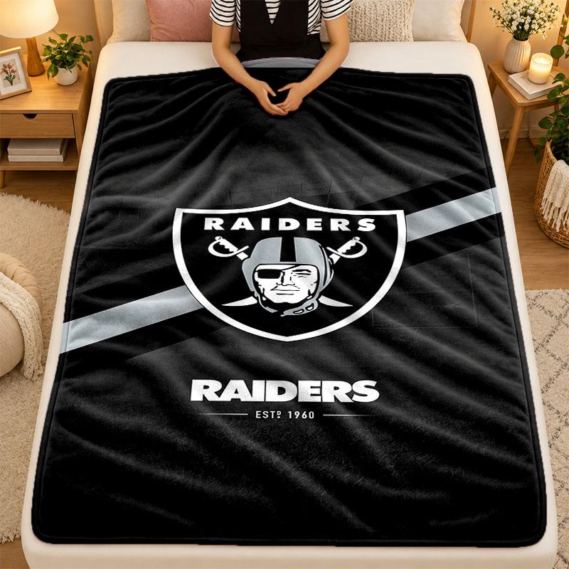 Фланелевое одеяло Las Vegas Raiders Теплое Мягкое Плед для Дивана Кровати Гостиной