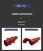 Weipu TYP285 6823 32A 5-Pin Industrial Plug & Socket, IP44 Surface/Flush Mount