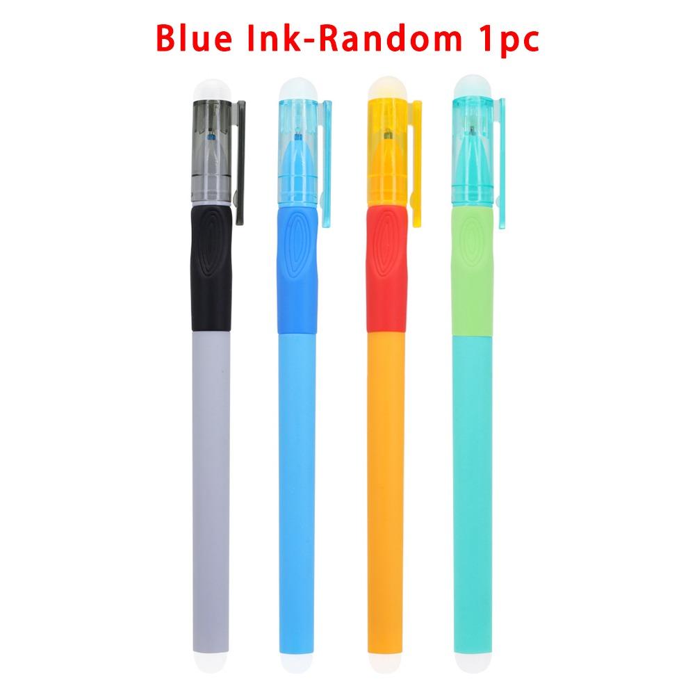 Simple Colored Gel Pen Correct Holding Pen Posture Blue/Black Ink Erasable Pen Smooth Writing Needle Pen Students