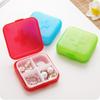 New For Travel 4 Slot Medicine Organizer Box Empty Capsule Drugs Sorter Container