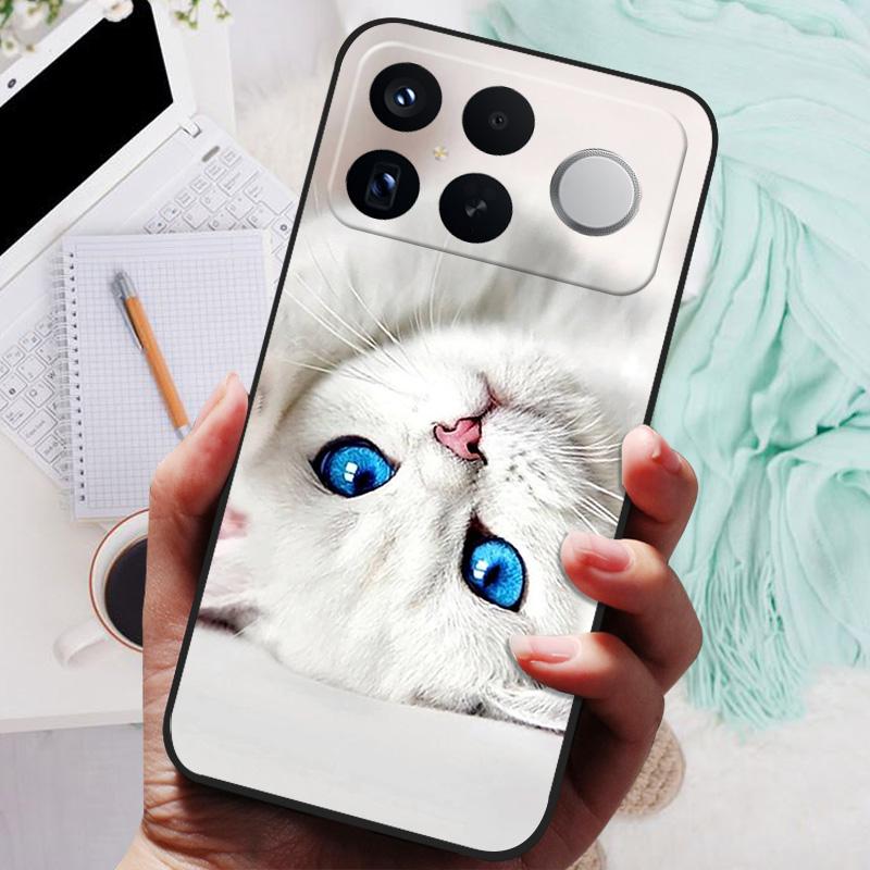 Для Xiaomi Redmi K90 Pro Max Чехол НОВЫЙ ТПУ Силиконовый Противоударный Чехол для телефона с котом Для Redmi K90 Pro Max Funda Печать Мягкий Чехол