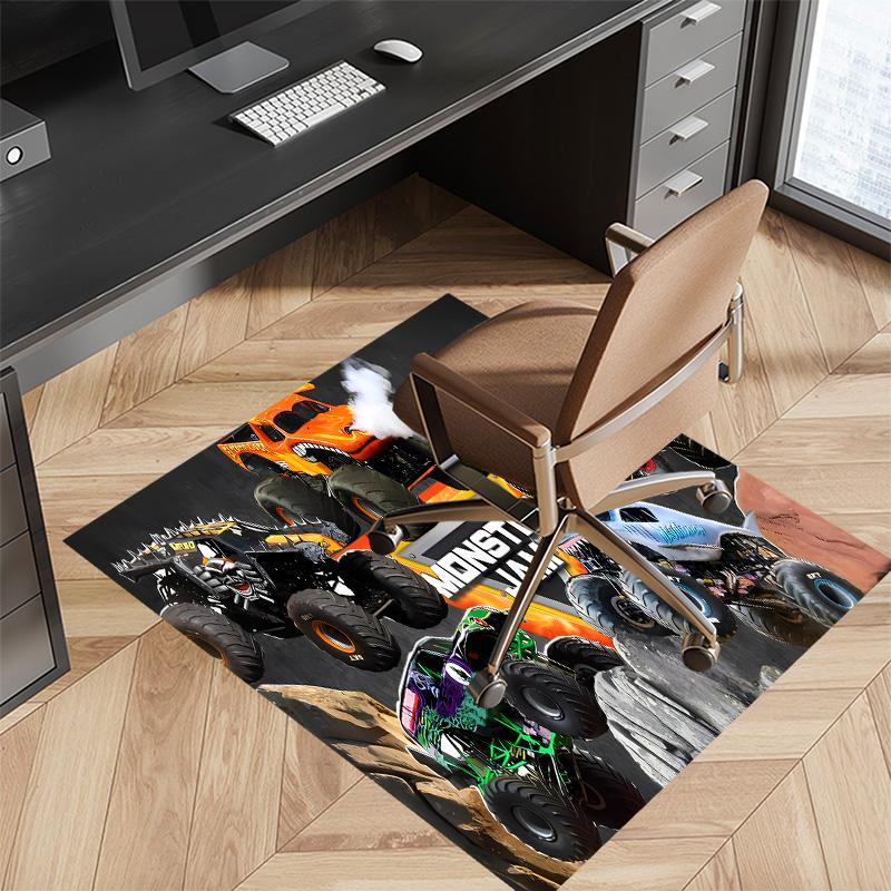 Monster Jam Printed Absorbent Washable Carpet, Non-Slip Bathroom Mats, Kitchen Rugs, Yoga Mat,Living Room Entrance, Camping Picnic Rugs