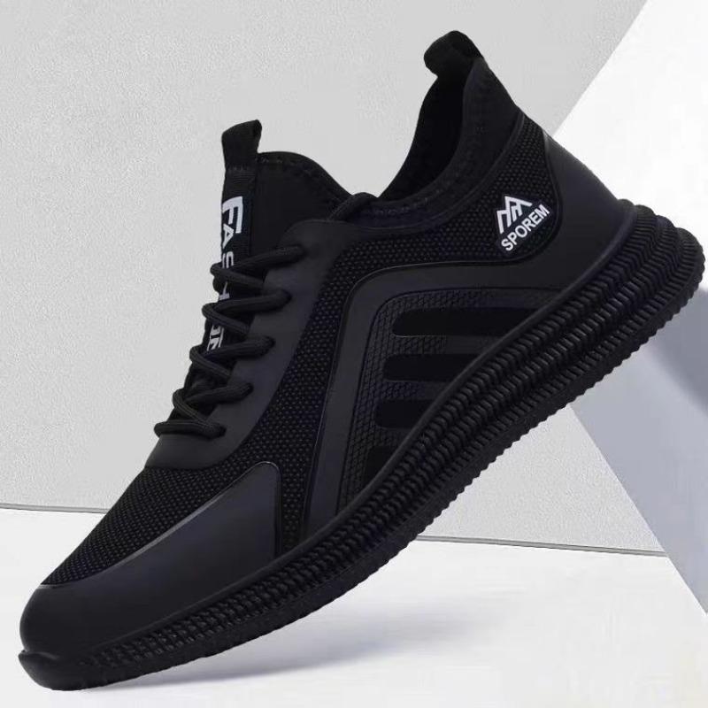 Round head men's shoes soft sole comfortable casual shoes trendy light breathable men's sports shoes