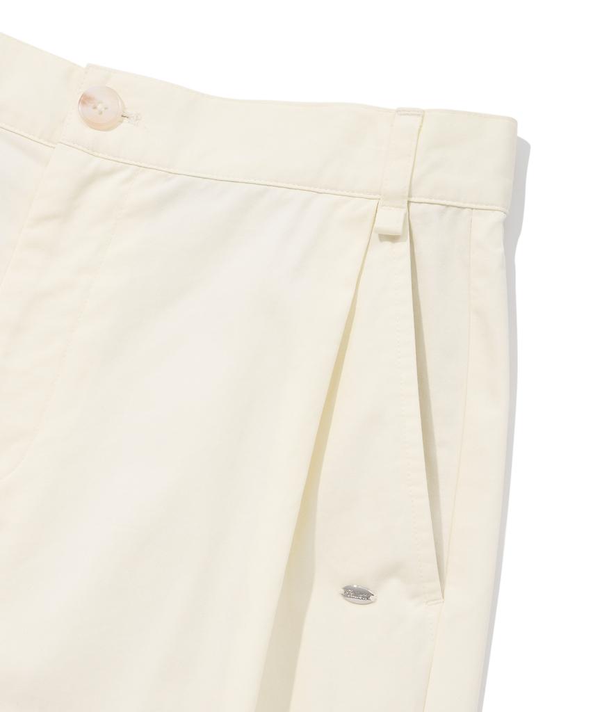 FALLETT Wide Parachute Pants White