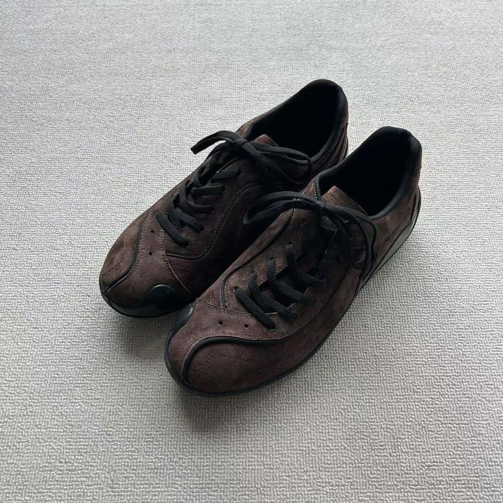 Casual Forrest Gump Shoes Men'S Comfortable Lace-Up Retro Round Head Sports Versatile Summer Commuter Training Shoes
