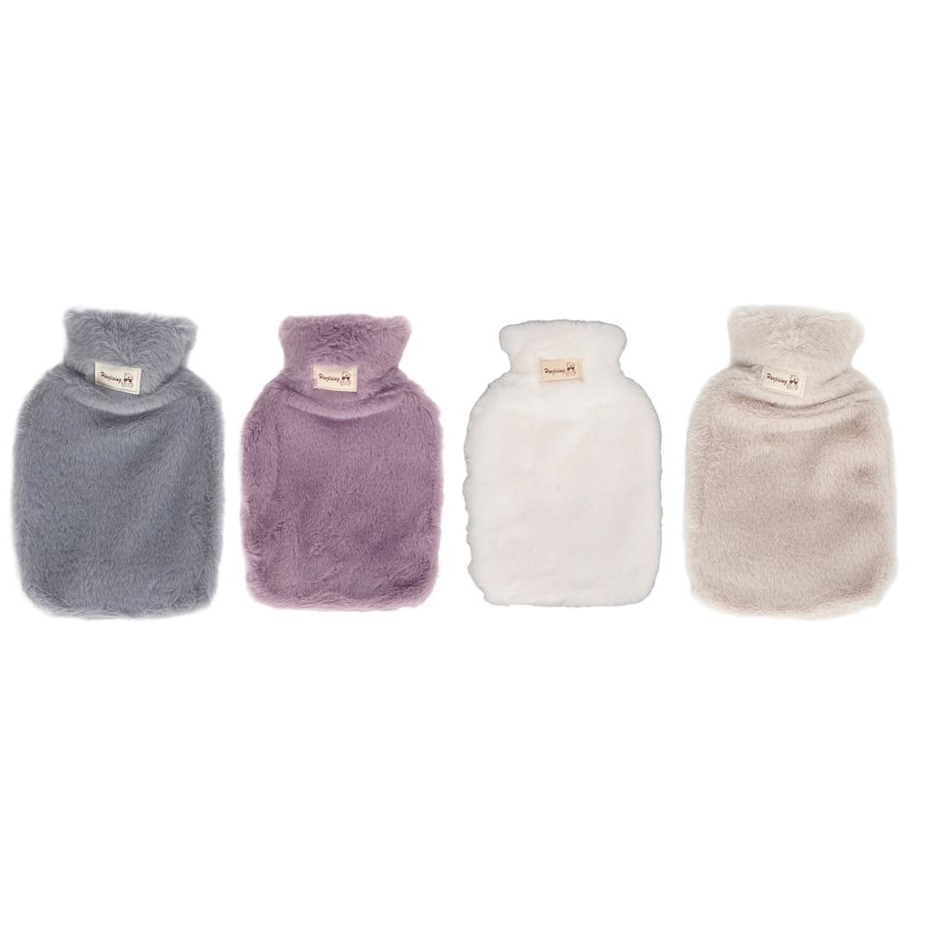 Мягкая грелка 1000 мл с широким горлом и нескользящей текстурой, теплая грелка с моющейся мягкой подкладкой