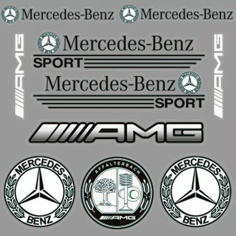 CRN1 1pc Car Stickers For Mercedes Benz AMG W206 W204 W205 W212 W213 W221 W222 W240 W211 Fairing Fuel Tank Helmet Box Vinyl Decal