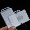 10pcs Transparent Plastic ID Card Badge Holder Student Staff Work ID Holder for Business Exhibition Office Supplies