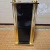 Used Seiko Table Clock SEIKO QZ410G Gold Color Rotating Decoration Made in Japan