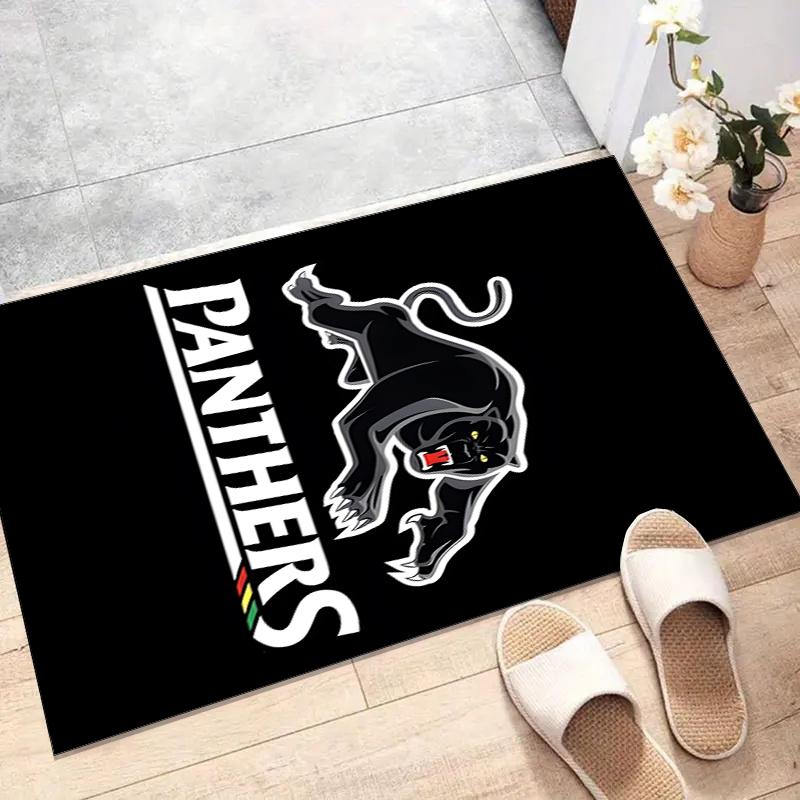 panthers Polyester Carpet, Soft Indoor Mat for Office Chair, Living Room, Computer Desk - Decorative Home Office Rug Design