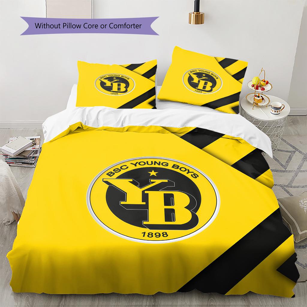BSC Young Boys Pattern Bedding Quilt Set Home Decoration Gift (1 * duvet cover + 2 * pillowcase without core)