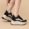 Autumn and Winter Soft Leather Forrest Gump Shoes for Women Casual Heightened Thick-soled Dad Shoes