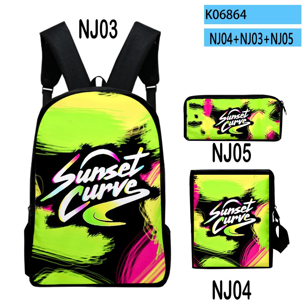 Trendy Julie and the Phantoms 3D Print 3pcs/Set pupil School Bags Laptop Daypack Backpack Inclined shoulder bag Pencil Case