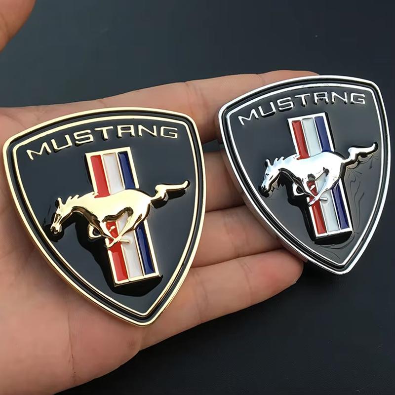 1Pc Metal Car Sticker For Mustang Shelby GT Logo Badge Car Body Fender Trunk Decoration Accessories