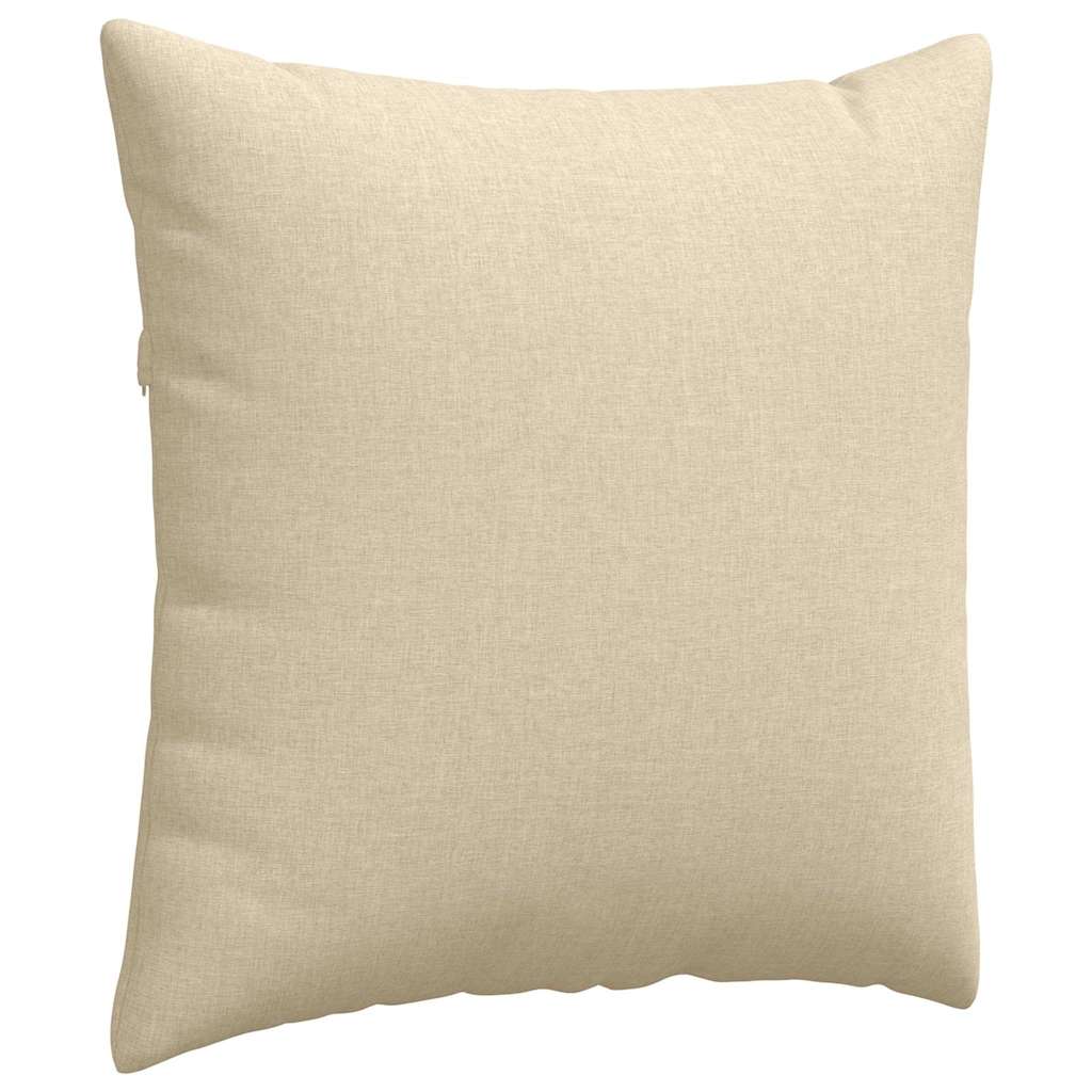 Sofa Cushions 2 pcs Cream 60 x 60 cm Fabric