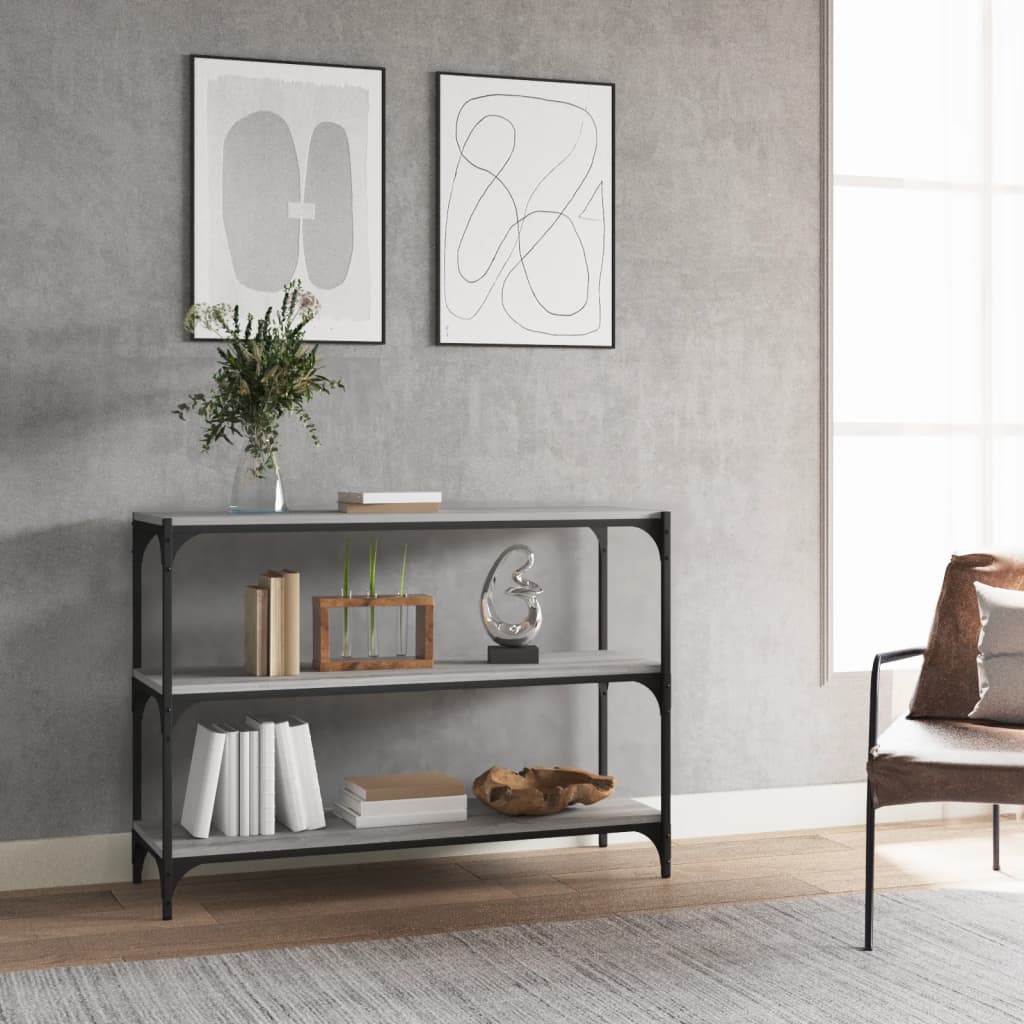 Bookshelf Gray Sonoma 100 x 33 x 70.5 cm Particleboard and Steel
