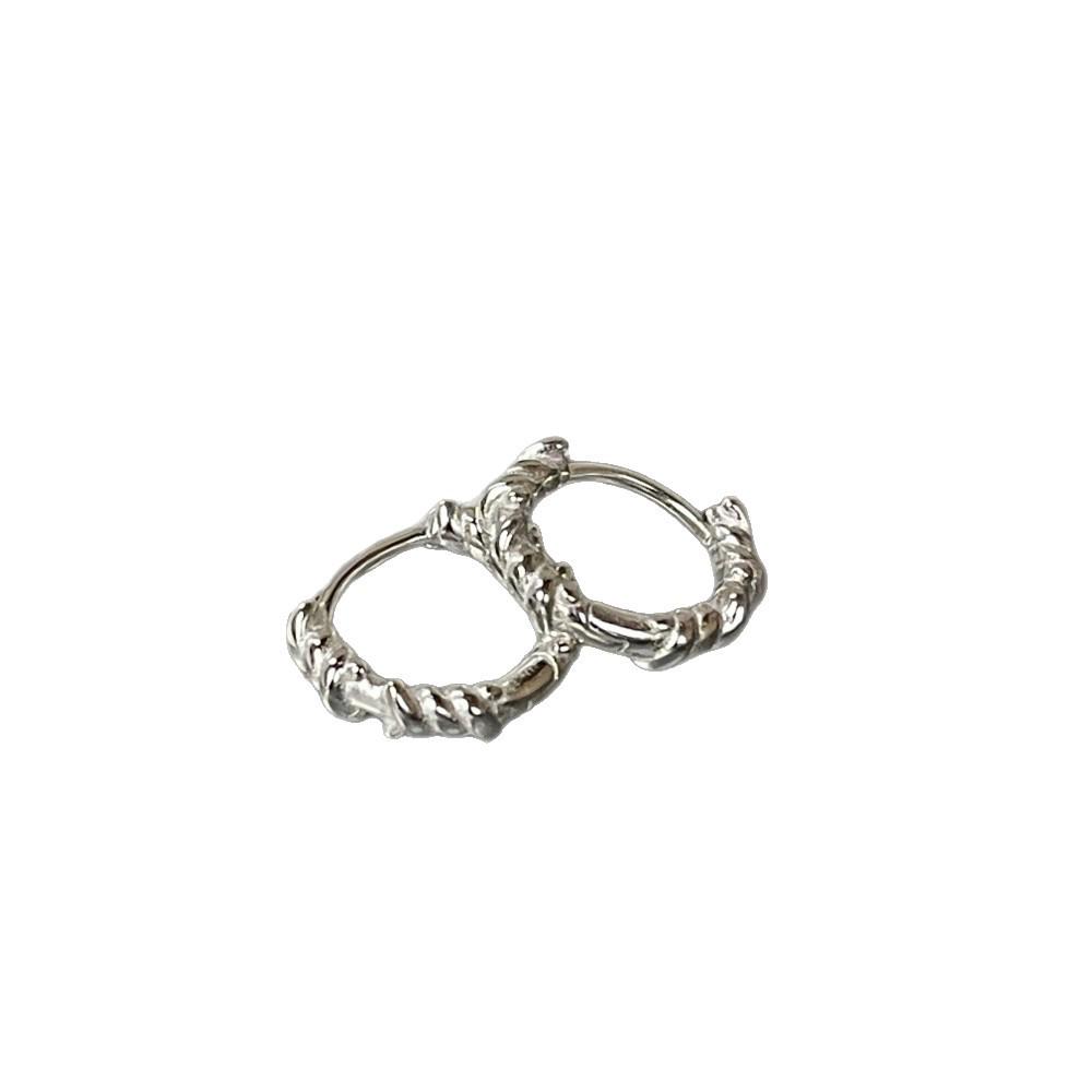 Серьги-кольца из стерлингового серебра S925 с витым жгутом для женщин – Универсальный дизайн, Элегантные застежки, Идеально подходят для повседневного ношения