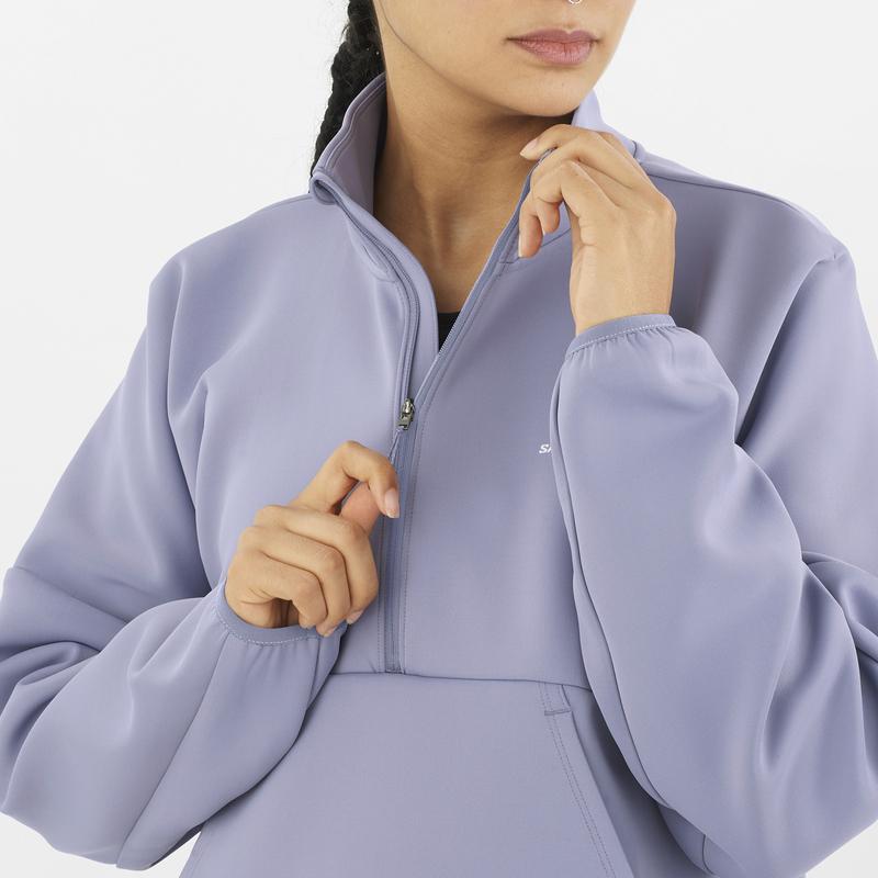 SALOMON Шкоут Хз Укороченный свитер Женский свитер Гранитно-синий C24181