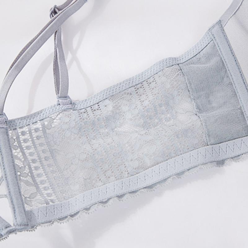 Весенне-летний новый бюстгальтер с пряжкой спереди, нижнее белье со сборками и кружевом сзади, удобный бюстгальтер без маркировки