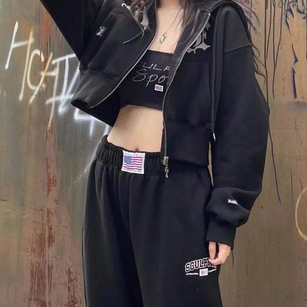 Повседневные корейские модные спортивные штаны, женские уличные брюки в стиле хип-хоп, свободные винтажные брюки в стиле Харадзюку, брюки в стиле хиппи, женские