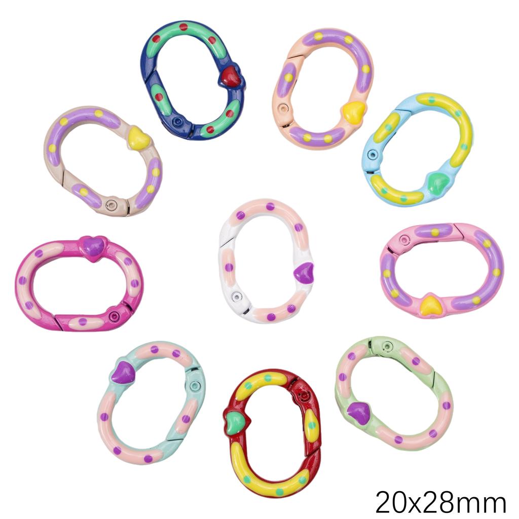 5-100 шт. Сплав Окрашенный спреем Брелок Брелок Карабин Кольцо для ключей Для DIY Ювелирных изделий Ключи Кошельки Украшения