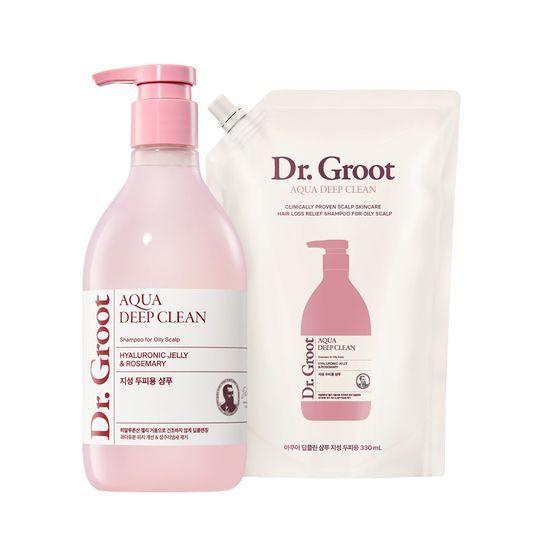 Dr. Groot Aqua Deep Clean Hair Loss Symptom Relief Shampoo 330ml+330ml (Oily Scalp/Itchy Scalp)