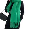 Versatile Monochrome Mohair Pull Scarf Winter Warm Soft Waxy Sweet Solid Color Student Scarf