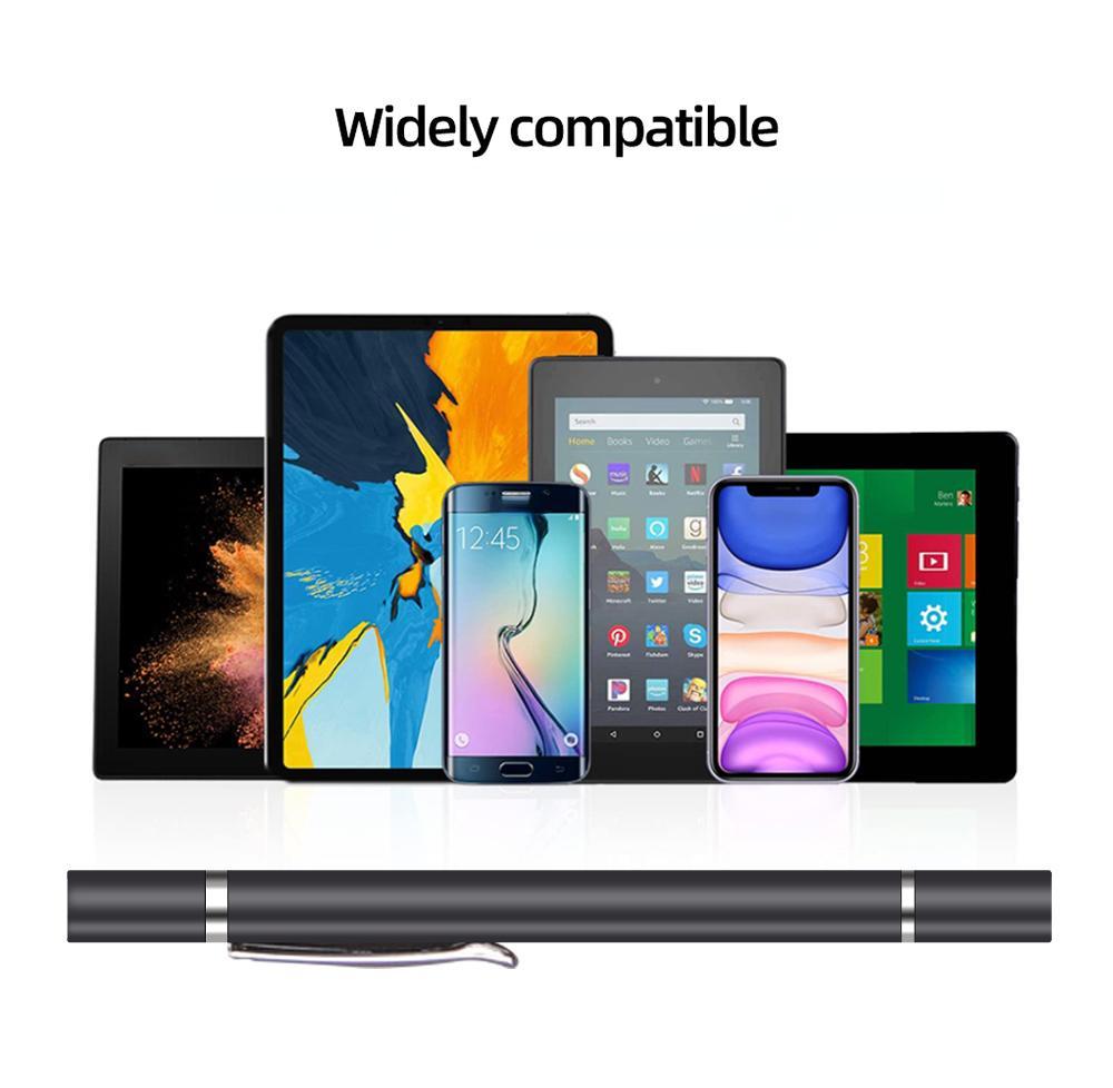 Стилус 2 в 1 для планшетов, мобильных телефонов, Android, iOS, iPad, Xiaomi, Samsung, универсальный сенсорный карандаш, аксессуары для карандашей для рисования