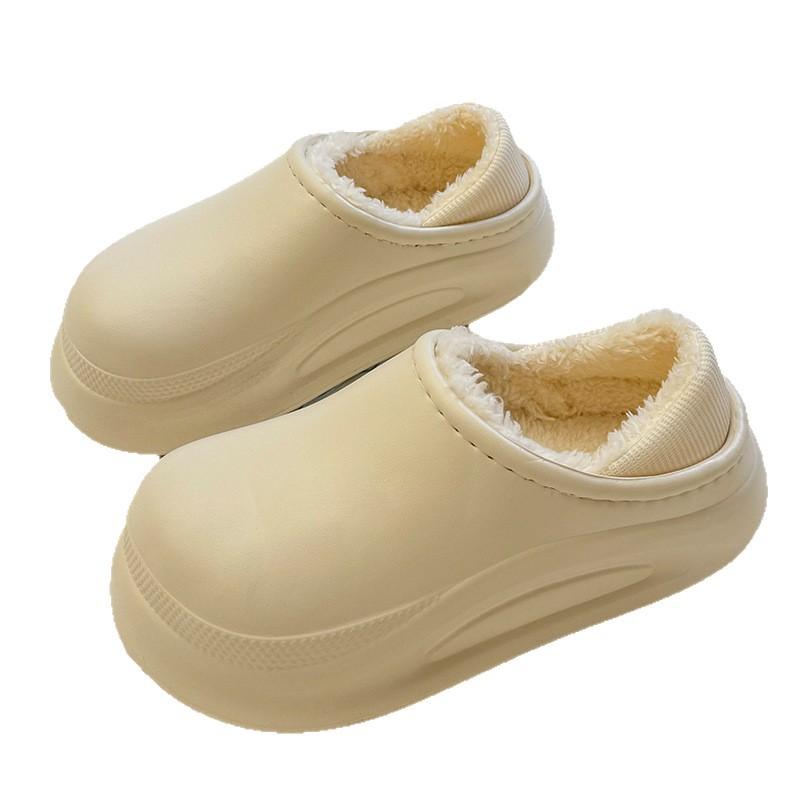 Men And Women Wear Plush Cotton Shoes For Winter All-inclusive Heel Waterproof