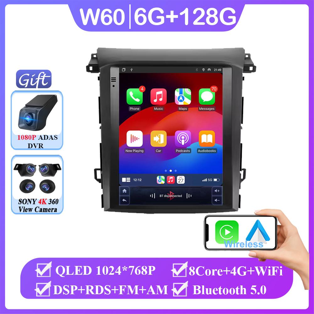 9,7-дюймовый QLED для Subaru XV Forester 2018-2021 автомобильное радио Android 14 4G WIFI Carplay стерео 2 Din без DVD-плеера GPS-навигация