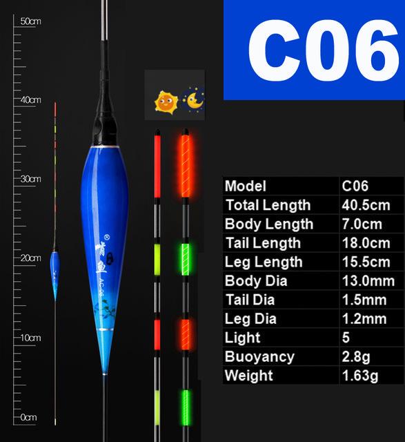 JIGEECARP 1pc New Nano Fishing Float Shadowless Super-bright and Ultra-Sensitive Electronic Float Day Night Usable Float Tackle