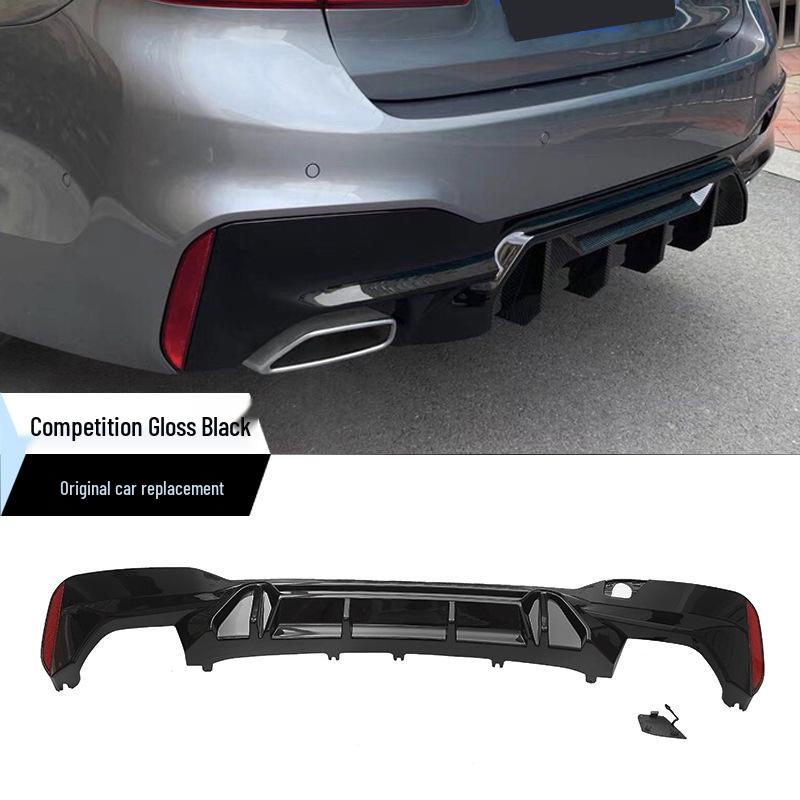 Совместимый комплект переднего и заднего спойлеров для нового BMW 5 серии (525/530Li) - Модификационный комплект Черного Воина MP.